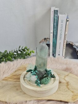  Fluorite garden in bell jar