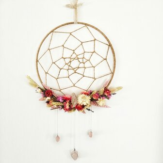  dream catcher with rose quartz