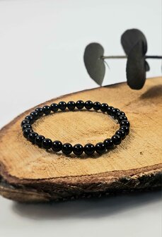  Onyx kogelarmband 6 mm