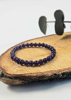  Amethyst ball bracelet 6 mm