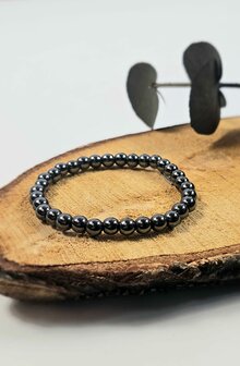 Hematite ball bracelet 6 mm