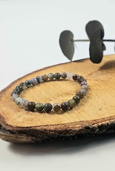  Indian agate ball bracelet 6 mm