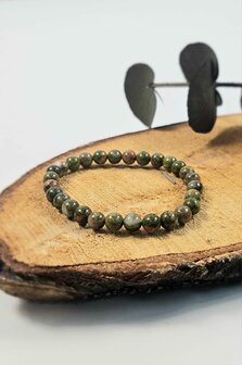  Unakite ball bracelet 6 mm