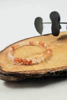  Carnelian ball bracelet 6 mm