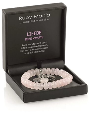 Ruby Mania rozenkwarts armband rond