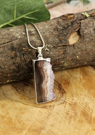 Amethyst disc pendant