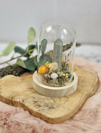  Amazonite garden in bell jar